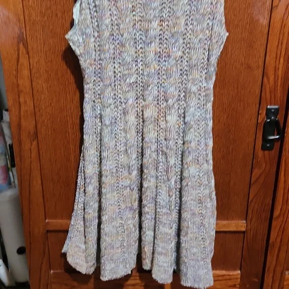 Free People Multicolor Knit Tank Dress with Cream Crochet Back - Picture 3 of 7